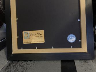 Push Pin Travel Maps Customizable Posters & Prints - Baseball Stadiums Bucket List - Rustic