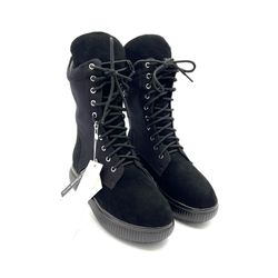 Real Leather Real  Suede Fur Boots Ankle Booties Booties Slip on Boots Combat Boots