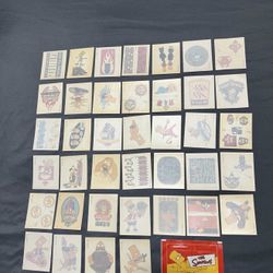 RARE the simpsons 1999 panini tattoos Incomplete set  39/40