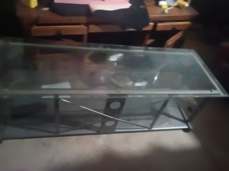 Glass tv stand