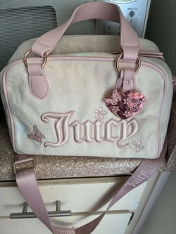 Juicy Couture Velour Satchel Bag Pink