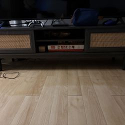 TV Stand, Natural Rattan