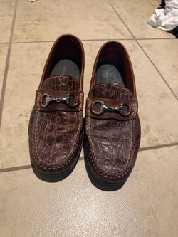 Martin Dingman Brown Alligator Loafer 11M