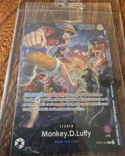 Sealed One Piece TCG Monkey D. Luffy Leader Card OP05-060