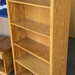 5 Tier  Oak Bookcase Shelf