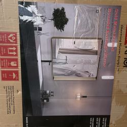 CHARMOR 36x36 Square Gold Bathroom Mirror for Wall, Brushed Golden Framed Vanity Mirror