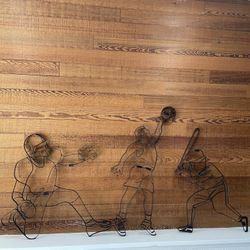 Wall Decor Metal Sports Players