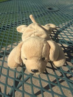 9” Ty Fetch the Yellow Labrador Golden Retriever Puppy Dog - very clean plush