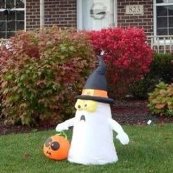 Halloween Decorations Outdoor Inflatables Ghost Pumpkin Indoor Lights Party Yard Blow Up Scary LED