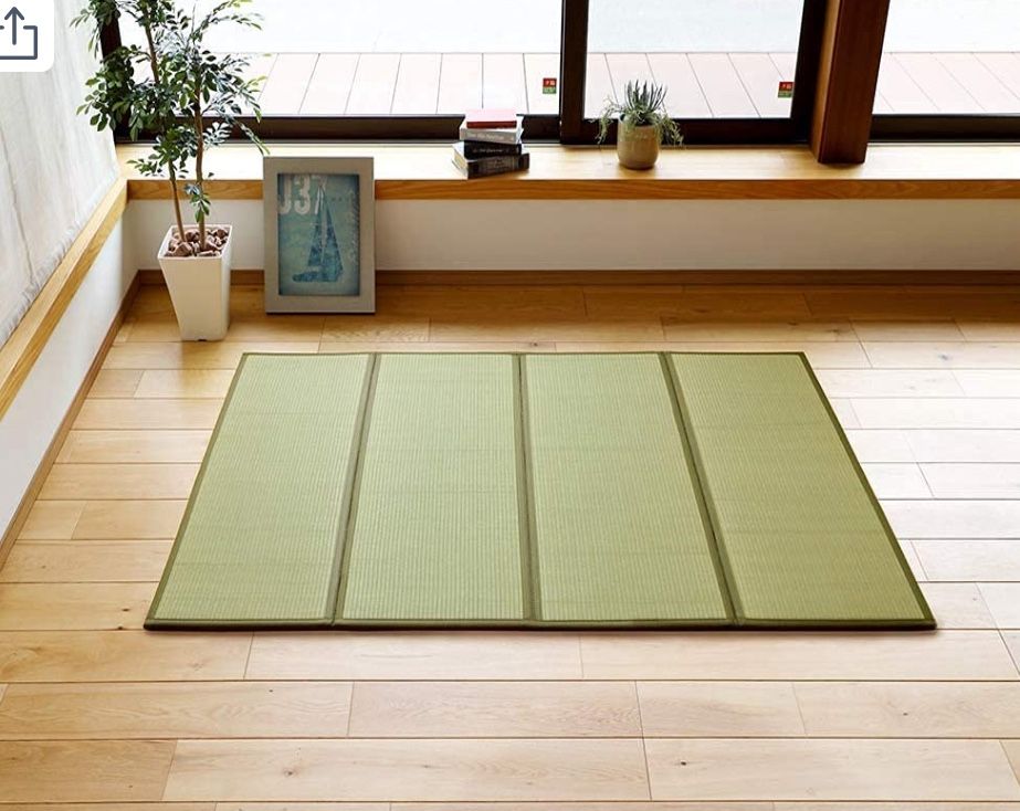 Japanese Traditional Tatami Mattress, Igusa (Rush Grass) Floor Mat, Futon, Wires