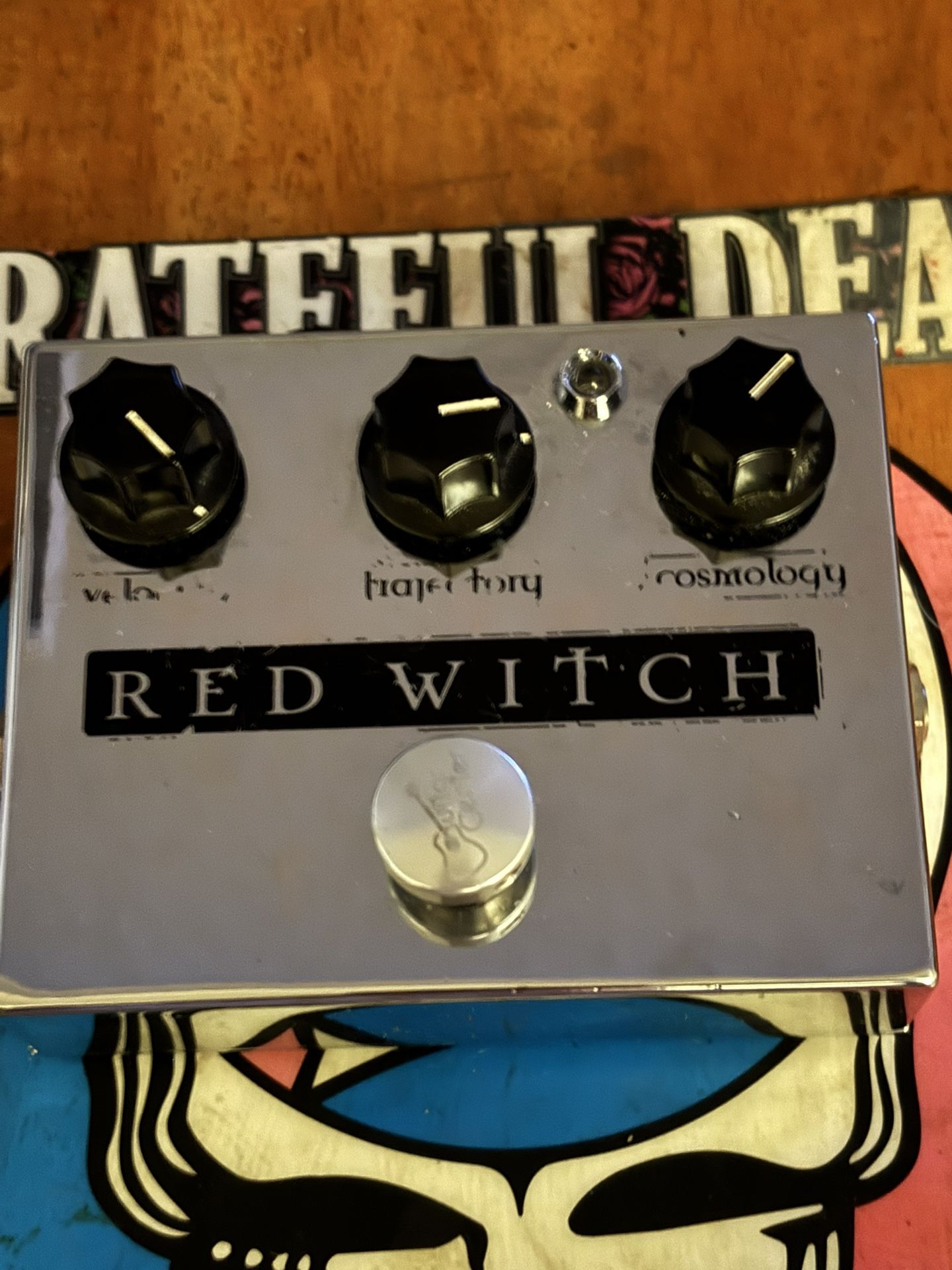 RED WITCH MOON PHASER CHROME HAND BUILT