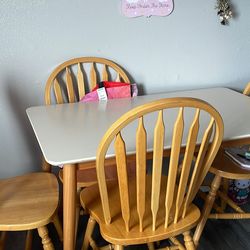 Dining table and chairs