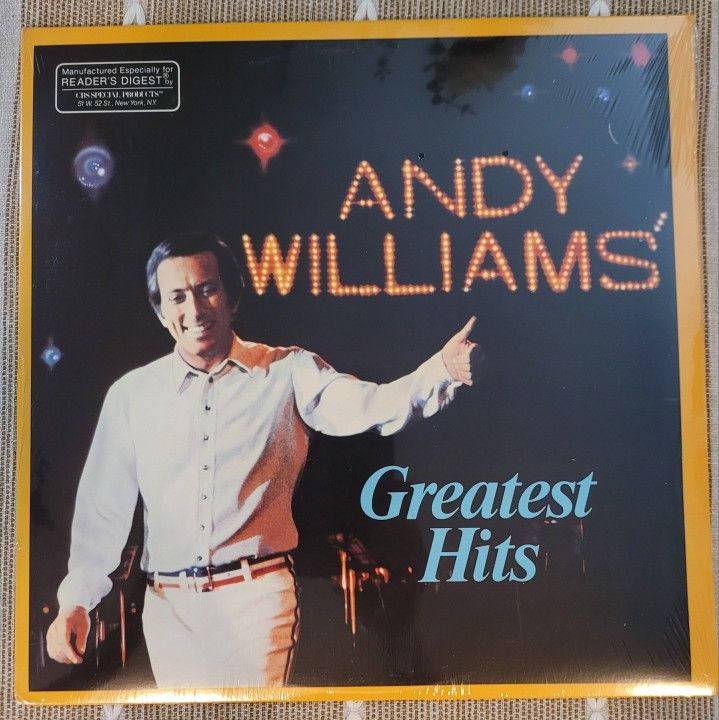 SEALED ANDY WILLIAMS GREATEST HITS VINYL LP RECORD 1985 RBA-032/D SEALED
