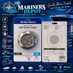 NEW West Marine 3” LED Dome Light – Blue Bulb – 12V DC