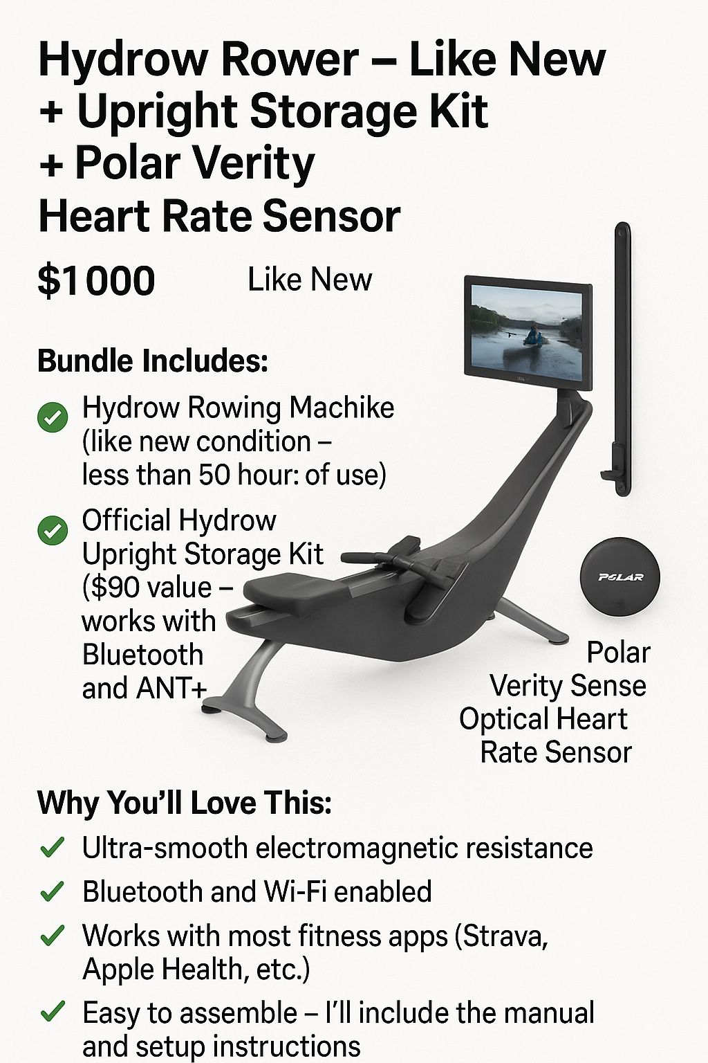 Hydrow Rower - the best rowing machine