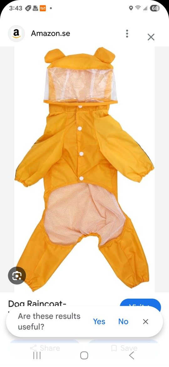 MED SIZE DOG RAIN COAT