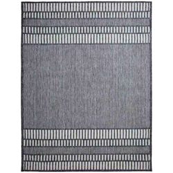 StyleWell Gray Stripe Gray/Ivory 8 ft. x 10 ft. Indoor/Outdoor Area Rug