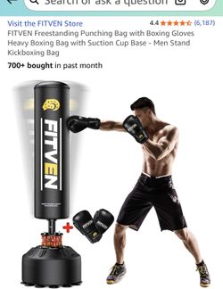 FITVEN STATIONARY BAG W/2 Sets Of Gloves