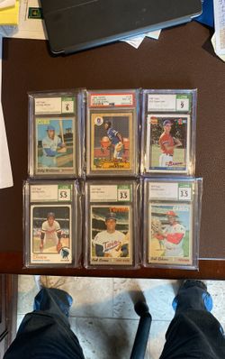 Graded Baseball Cards Bo Jackson, Williams, Carew, Gibson, Chipper 