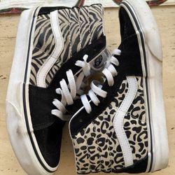 Leopard/Zebra Hi Top Vans