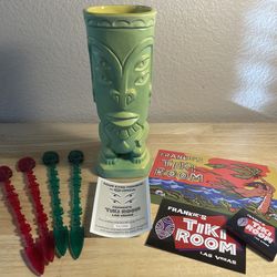 Frankie’s Tiki Room 10th Anniversary SHAG Signed Four Eyed Frankie Green Tiki Mug Limited Edition