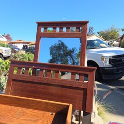 Headboard with matching mirror 