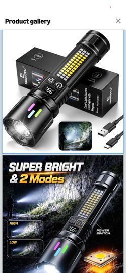 Bright Rechargeable Flashlight High Lumen 2000 5.5” with Magnet 20W LED & Side Red Light, Single Click & 6 Modes, Long Lasting 12H & Output, Fast USB