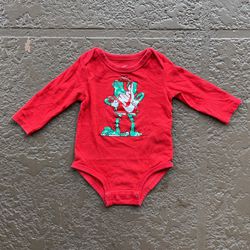Like new baby Nike christmas onesie, size 9 months