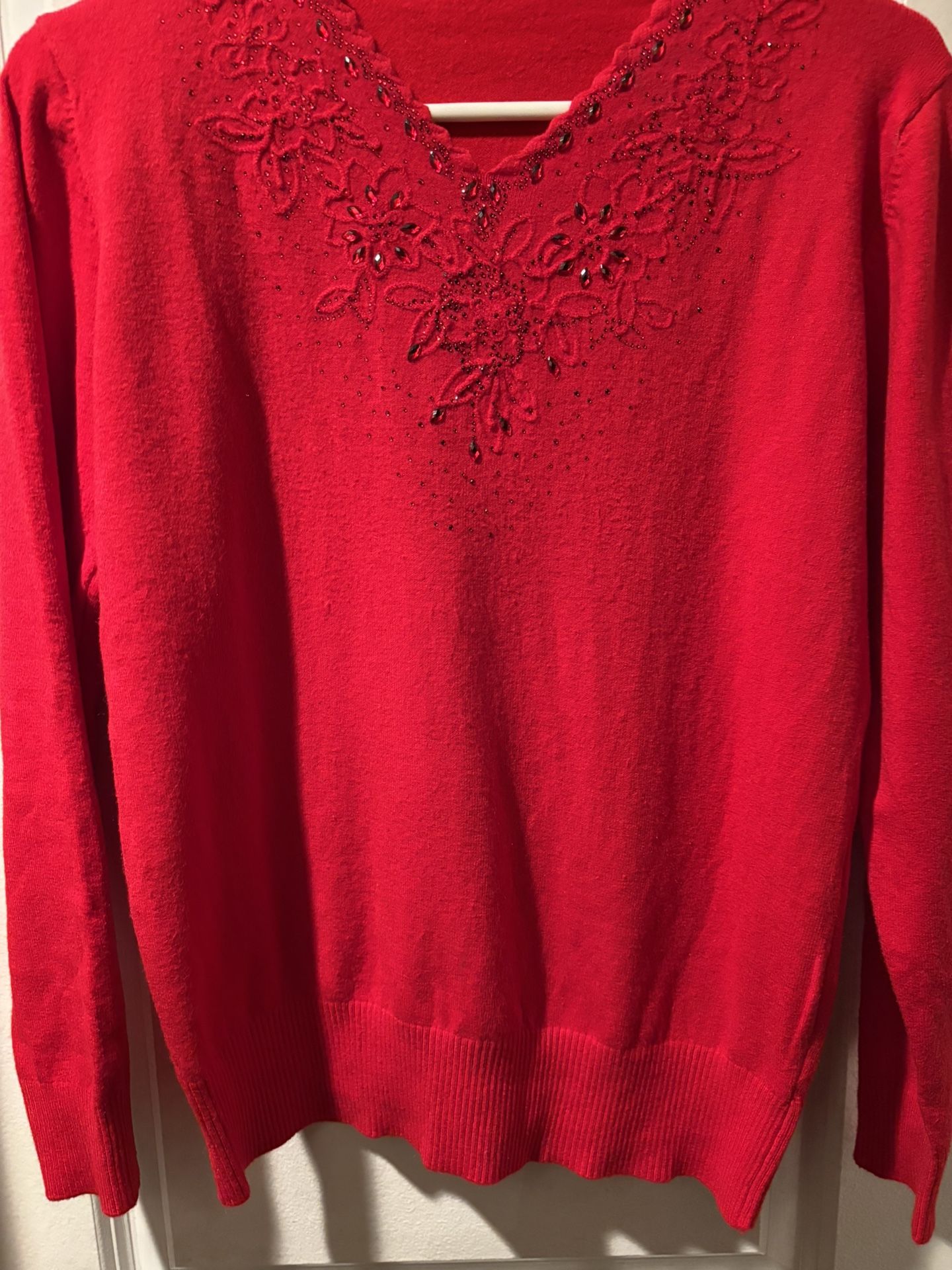 Stunning Red Sweater New Condition Size S