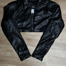 Black cropped jacket