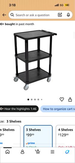 I have this cart with 3 shelves