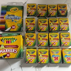 Crayola Art Supplies Lot – Crayons & Markers