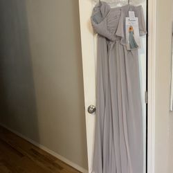 Silver Size 14 Bridesmaid Dress