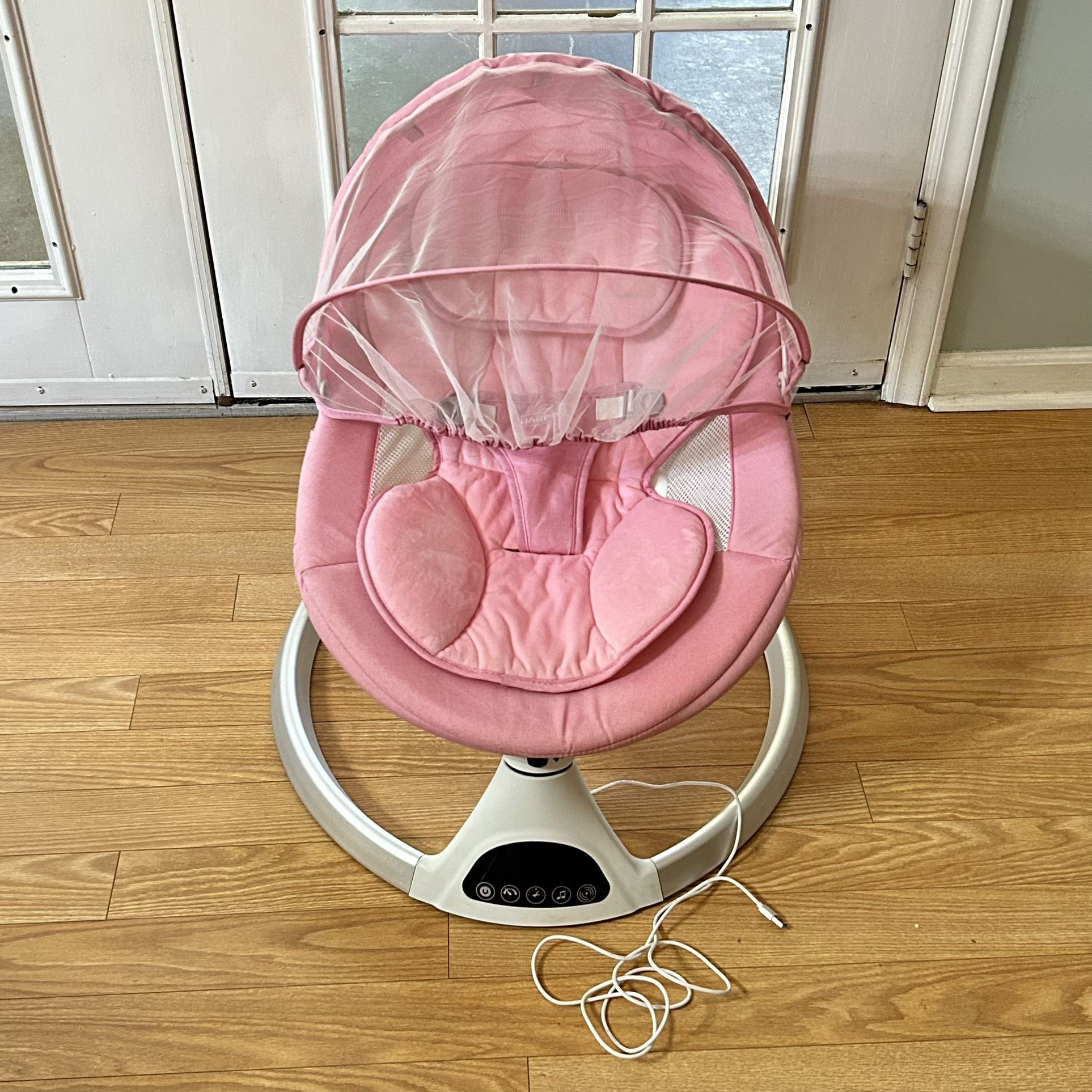 HARPPA Electric Baby Swing for Infants  Sway Speed, Pink AS IS