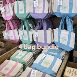 Mini Pastel Canvas Tote Bags  #totebag #pastel #traderjoes #popular #bags