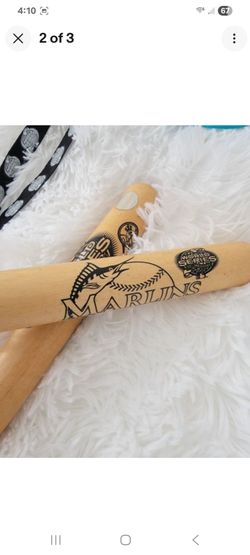 Florida Marlins World Series Printed Souvenir Mini Baseball Bats Lot of 2