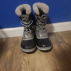 Sorel Youth Unisex Kids Size 6 Yoot Pac Waterproof Lined Winter Snow Boots Gray