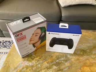 QFX Bluetooth headset plus PS5 wireless  controller