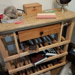 Wine Holder And Marble Bar