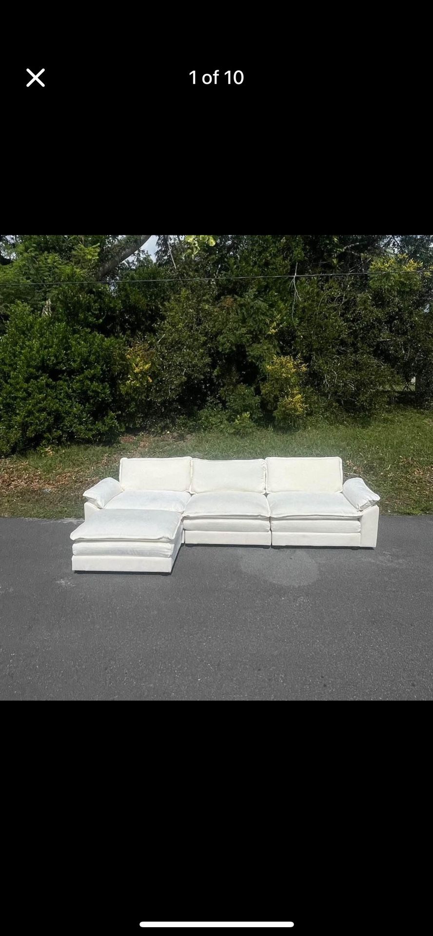 Reversible L Chaise Cloud Couch Sectional / Sofa [FREE Delivery🚚]