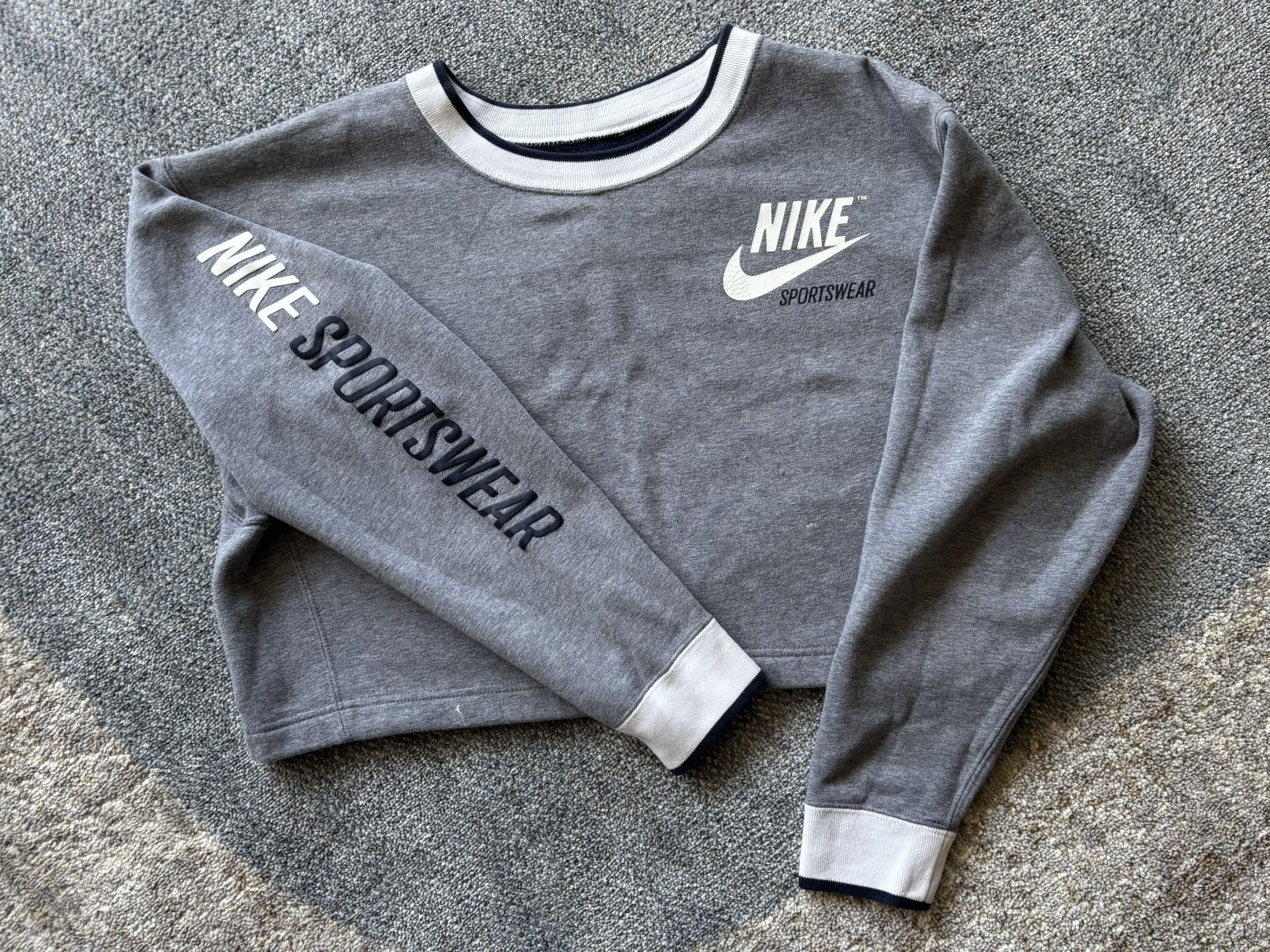 Nike sportswear double sided cropped sweatshirt