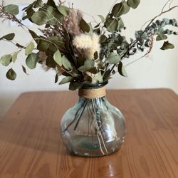 Teal Round Vase