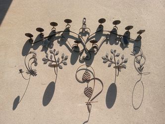 Wrought-iron Candle Wall Decor