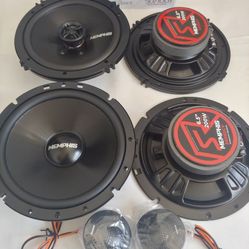 MEMPHIS 1 PAIR 6.5" 100 WATTS COMPONENT SET & 1 PAIR 6.5" 2 WAY 100 WATTS CAR SPEAKER ( BRAND NEW PRICE IS LOWEST INSTALL NOT AVAILABLE )