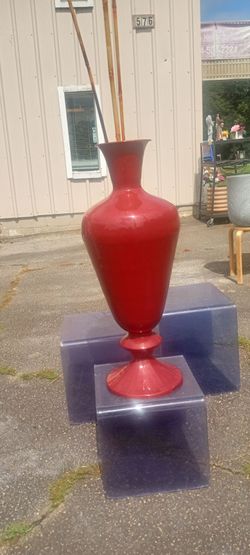 New, extra large hot Red floor vase high quality masterpiece