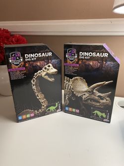 Lot of 2 Dinosaur Dig Kits Science Squad Triceratops And Diplodocus STEM New