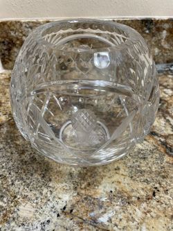 Crystal Bowl With Golf Clubs Engraved