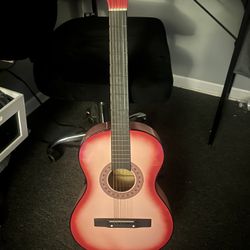 Huntington Pink Kids Guitar 