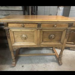 Carved Dining Sideboard Buffet Cabinet