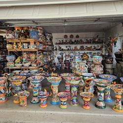 More Talavera Birdbaths Available. Clay Pots, Planters. $105, $115 or $120 Each